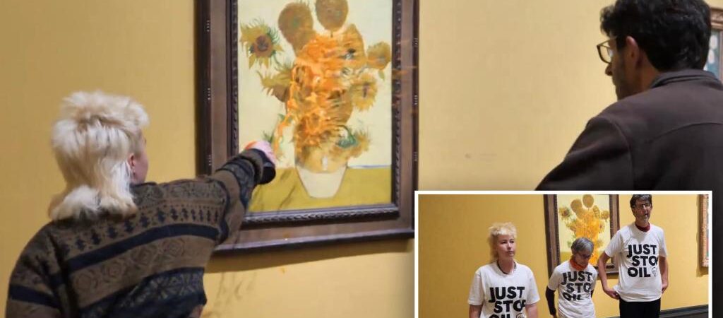 Climate protesters vandalize van Gogh’s ‘Sunflowers’ again