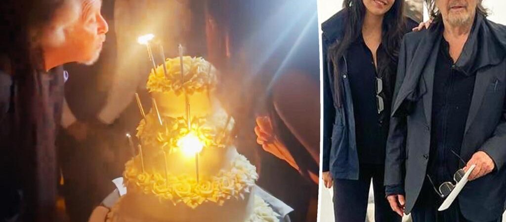 Al Pacino, 84, helps girlfriend Noor Alfallah, 30, blow out her birthday candles