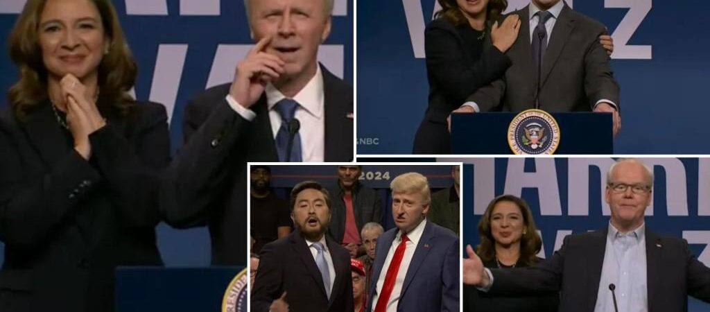 Maya Rudolph returns as Kamala Harris on ‘SNL’ Season 50 premiere cold open with Dana Carvey, Jim Gaffigan