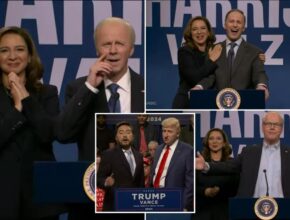 Maya Rudolph returns as Kamala Harris on ‘SNL’ Season 50 premiere cold open with Dana Carvey, Jim Gaffigan