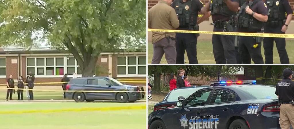Kansas father shoots wife in the chest at elementary school drop-off
