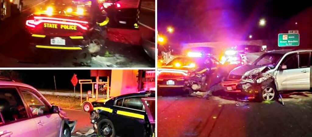 Two New York State patrol cars hit by drunk driver while troopers investigated another drunk driver