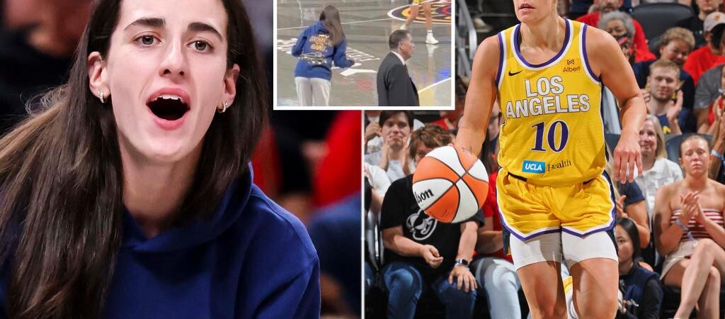 Kelsey Plum takes exception to Caitlin Clark’s sideline antics