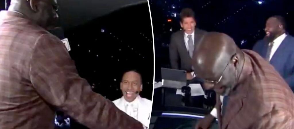 Shaq bombards ESPN’s ‘NBA Countdown’ set before NBA Finals