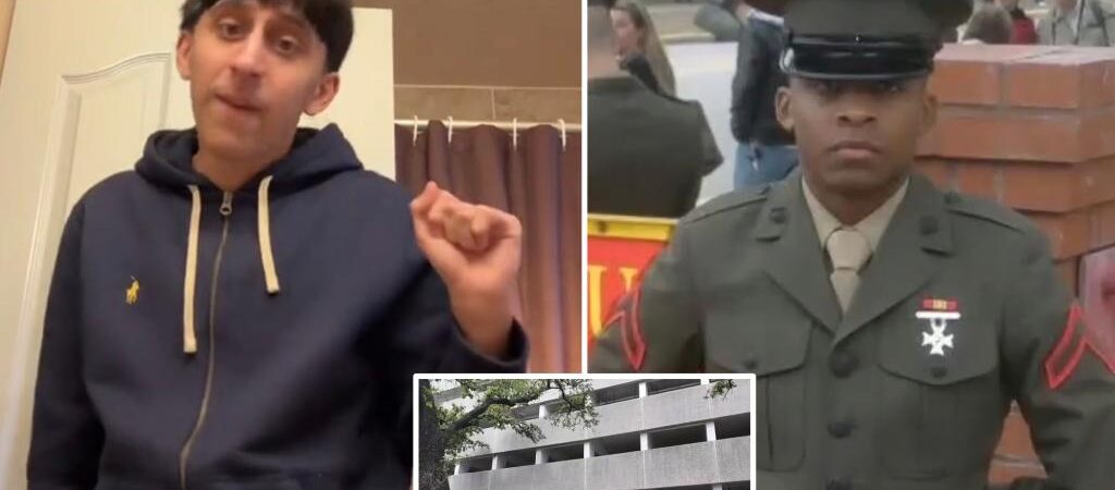 TikToker Justin Guzman allegedly shot and killed Marine veteran Anthony Sanders in front of his fiancee and 10-month-old infant: cops