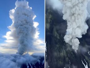 Russian volcano erupts for first time in centuries after earthquake